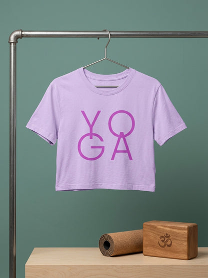 Yoga Word- Lavender Yoga Crop Top