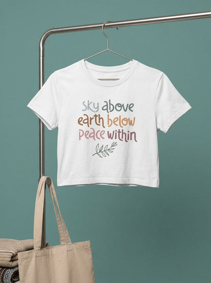 Peace Within- White Yoga Crop Top