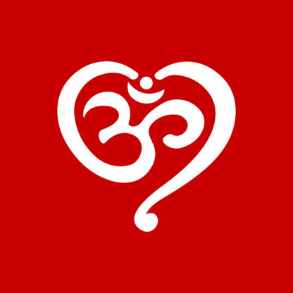 Yoga Heart- Red Round Neck Yoga T-shirt