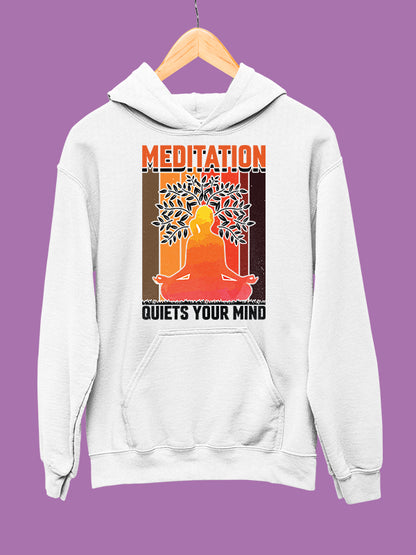 Meditation- White Yoga Hoodie