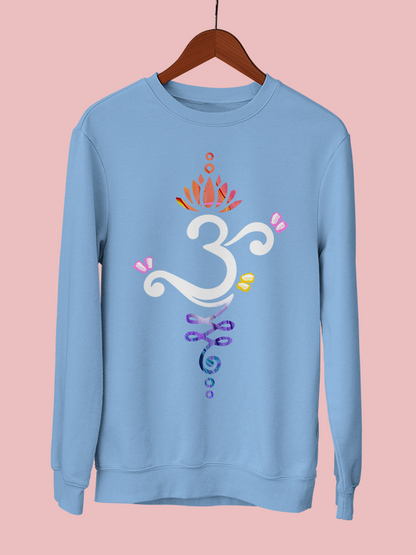 Om Graphic- Baby Blue Yoga Sweatshirt