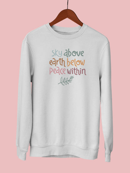 Peace Within- White Yoga Sweatshirt