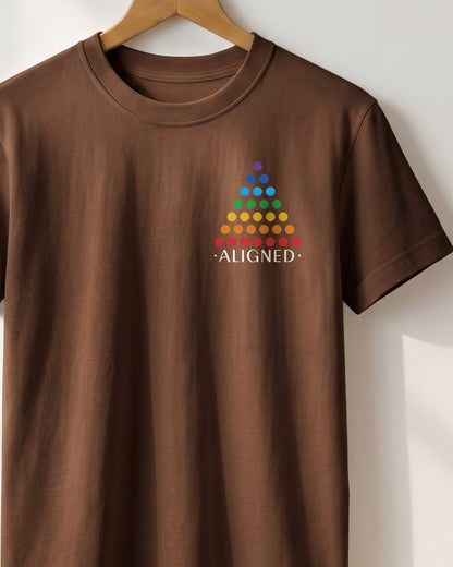 Aligned- Coffee Brown Round Neck Yoga T-shirt