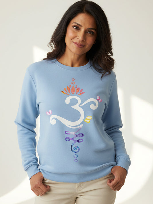 Om Graphic- Baby Blue Yoga Sweatshirt