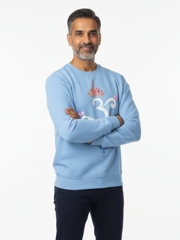Om Graphic- Baby Blue Yoga Sweatshirt
