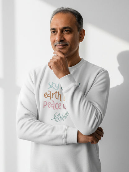 Peace Within- White Yoga Sweatshirt