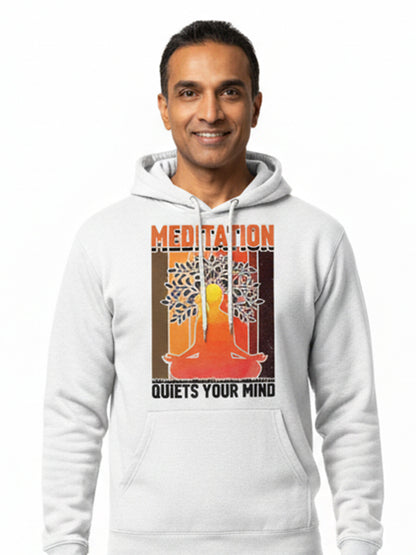 Meditation- White Yoga Hoodie