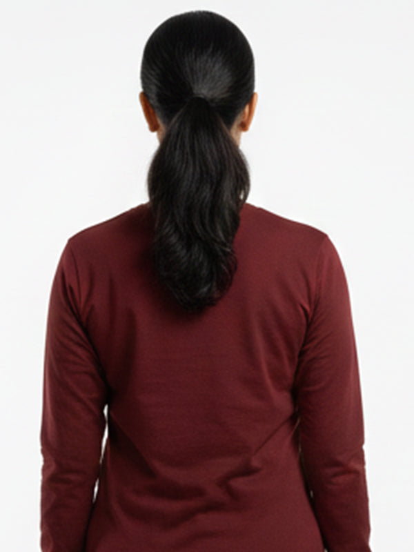 Yoga High- Maroon Yoga Unisex Full Sleeves T-shirt