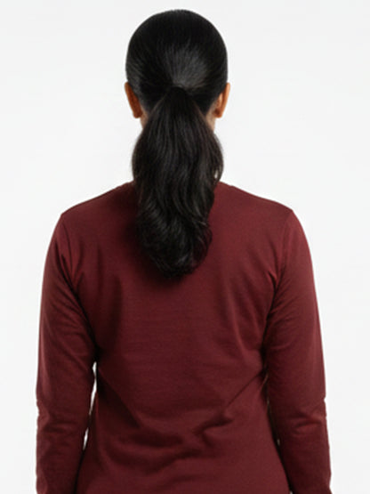 Yoga High- Maroon Yoga Unisex Full Sleeves T-shirt