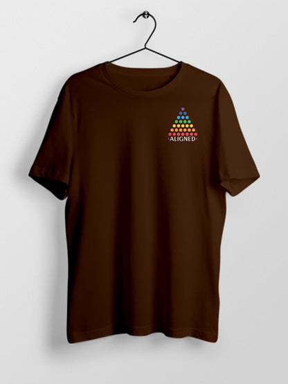 Aligned- Coffee Brown Round Neck Yoga T-shirt