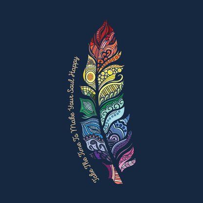 Soul Happy - Navy Blue Yoga Round Neck T-shirt