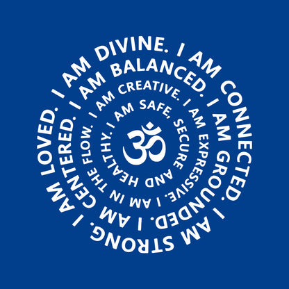 I Am - Royal Blue Yoga Round Neck T-shirt