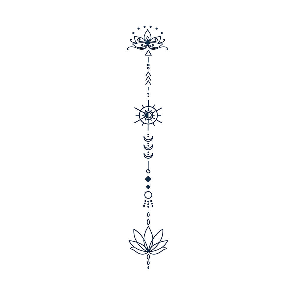 Sacred Flow - White Yoga Round Neck T-shirt