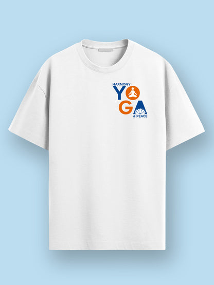 Yoga Word Yoga Day - White Yoga Round Neck T-shirt