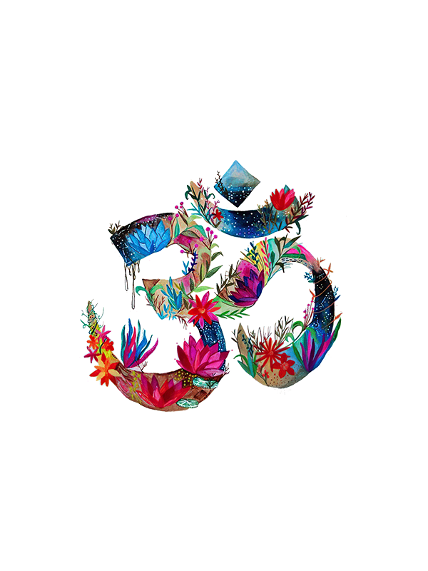 Om Flower Symbol - White Yoga Unisex Full Sleeves T-shirt