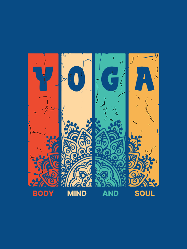 Body Mind & Soul- Royal Blue Yoga Unisex Full Sleeves T-shirt