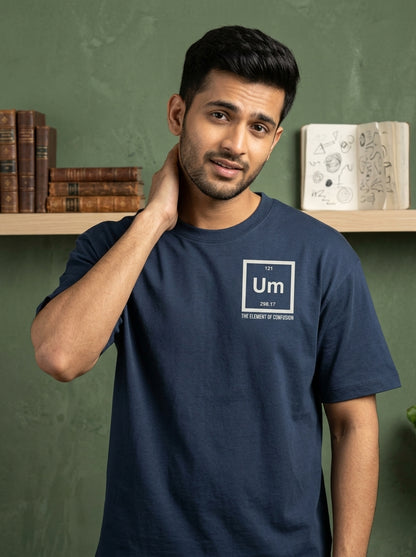 UM Element- Navy Blue Round Neck Corporate T-shirt