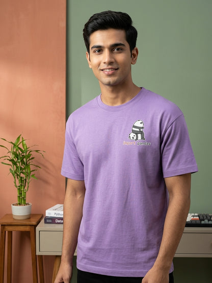 Import Pandas - Lavender Corporate Round Neck T-shirt