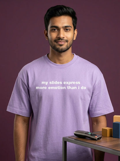 My Slides- Lavender Round Neck Corporate T-shirt