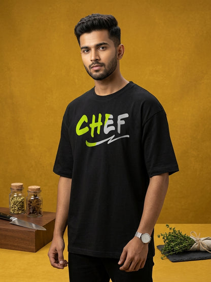 Chef Street- Black Chef Oversized Tshirt