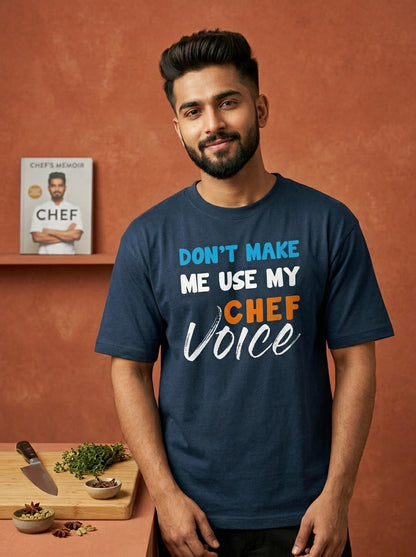 Chef Voice- Navy Blue Crew Neck Chef T-shirt