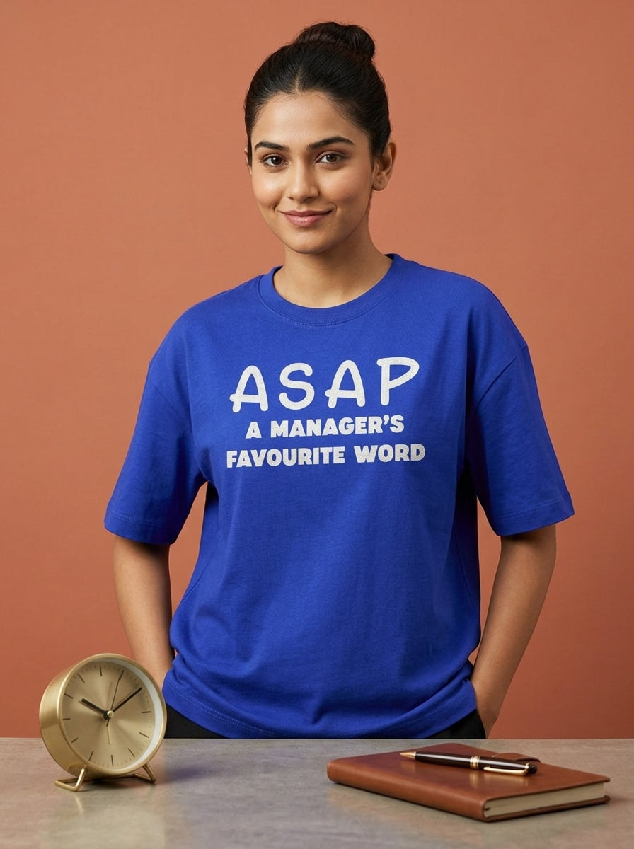 ASAP- Royal Blue Round Neck Corporate T-shirt