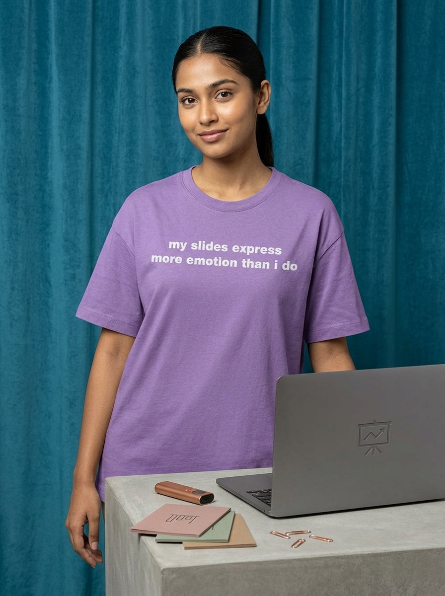 My Slides- Lavender Round Neck Corporate T-shirt