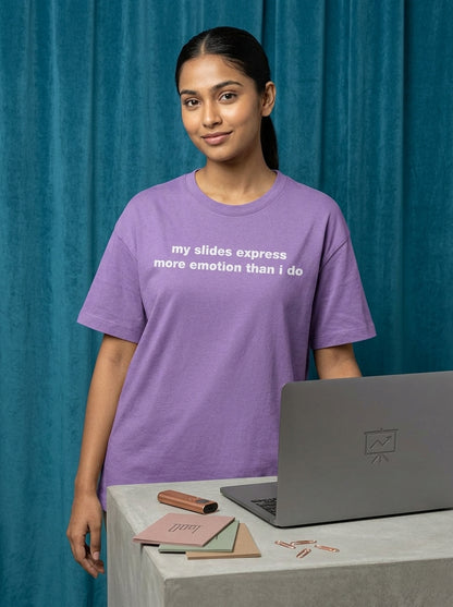 My Slides- Lavender Round Neck Corporate T-shirt