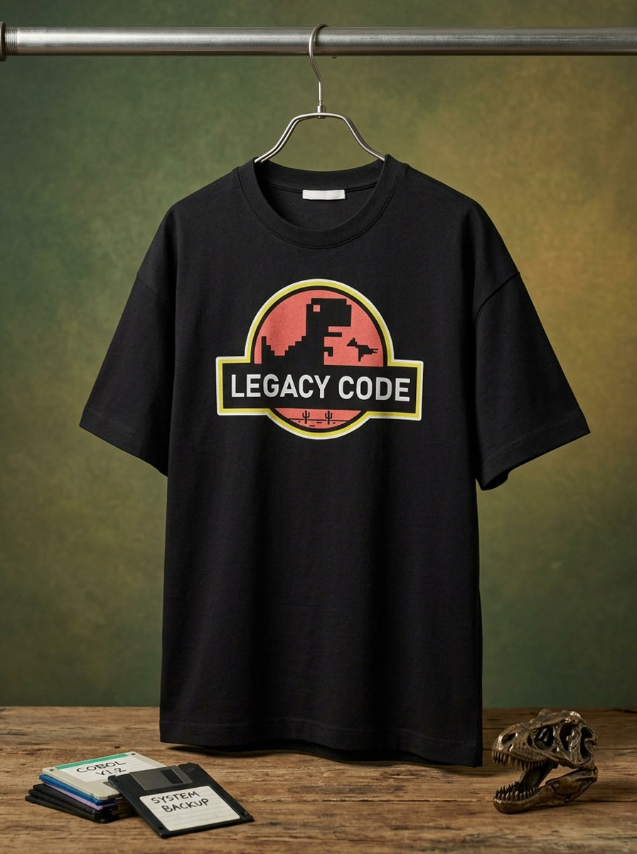 Legacy Code- Black Round Neck Coding T-shirt