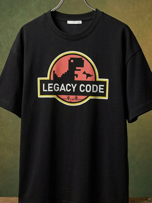Legacy Code- Black Round Neck Coding T-shirt