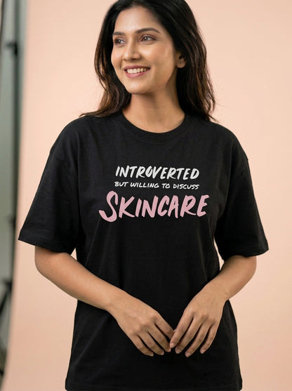 Talk About Skincare- Black Round Neck Unisex Makeup Artist T-shirt