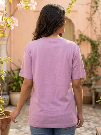 Glamming Ain't Easy- Light Pink Round Neck Unisex Makeup Artist T-shirt
