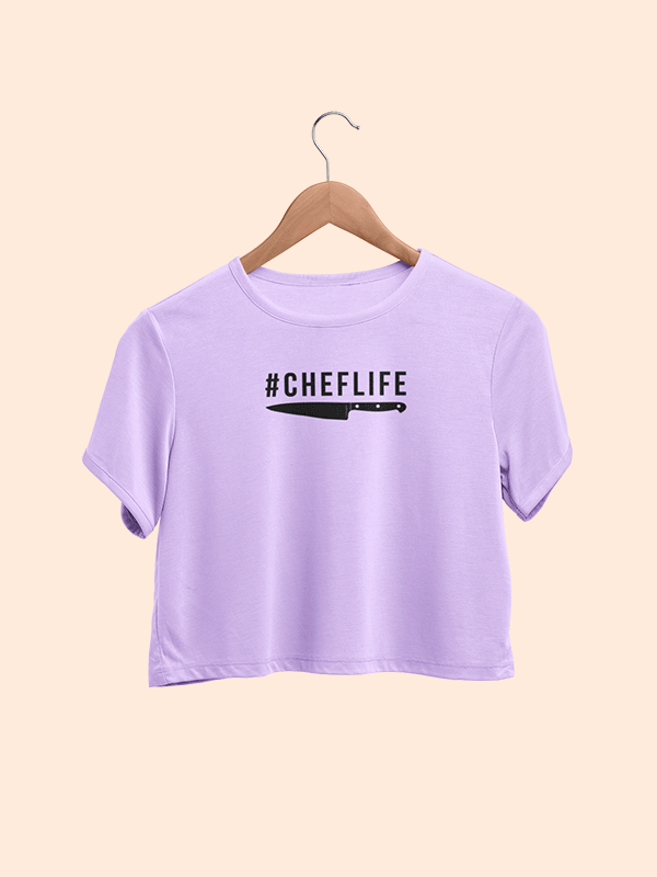 Chef Life- Lavender Chef Crop Top