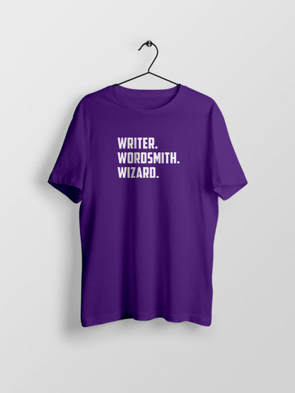 Wordsmith- Purple Round Neck Writer T-shirt
