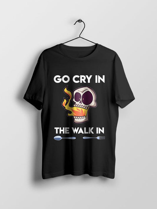 Cry in the Walk In- Black Crew Neck Chef T-shirt