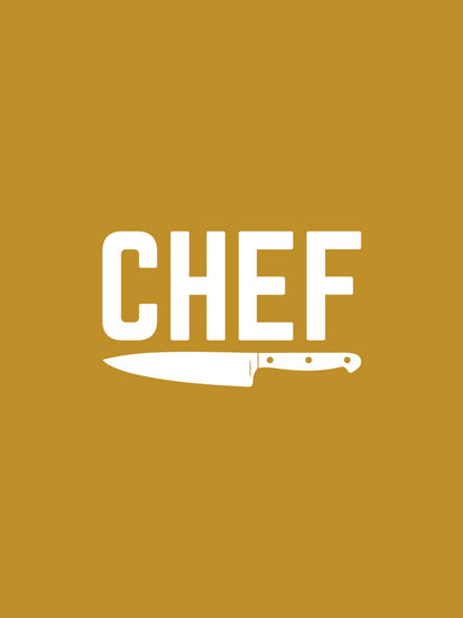 Chef- Golden Yellow Crew Neck Chef T-shirt