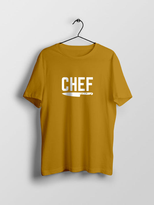 Chef- Golden Yellow Crew Neck Chef T-shirt