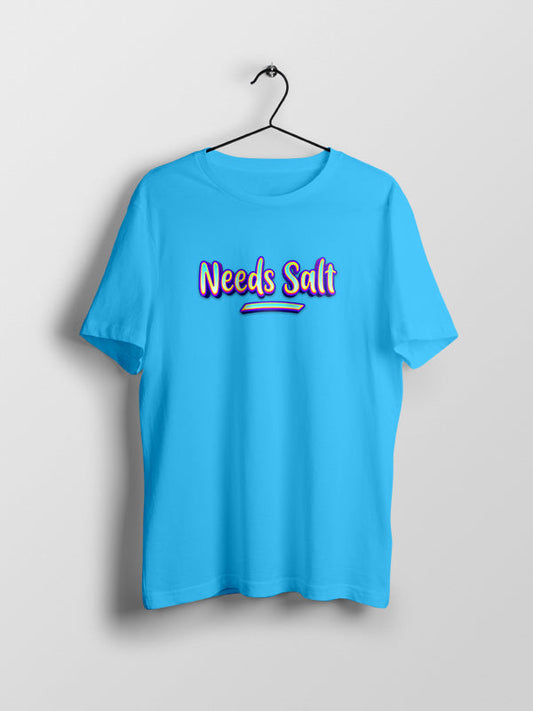 Needs Salt- Blue Crew Neck Chef T-shirt