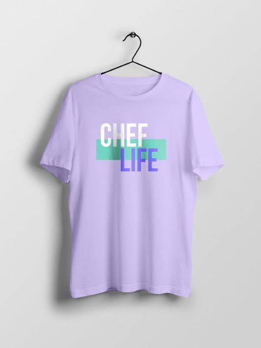 Chef Life Lavender- Lavender Crew Neck Chef T-shirt