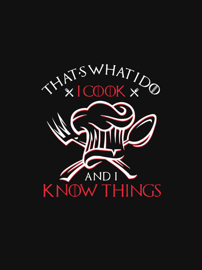 Cook and Know Things- Black Crew Neck Chef T-shirt