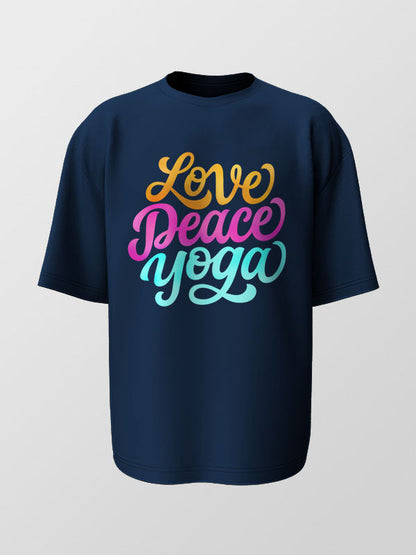 Love Peace Yoga - Yoga Oversized Tshirt