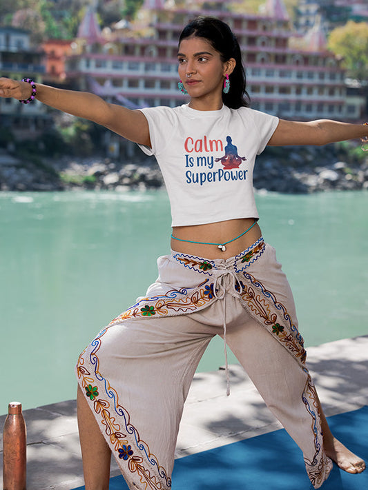 Calm Is my Superpower - Yoga Crop Top